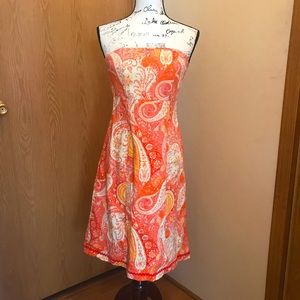 Moda International Size 8 strapless dress.